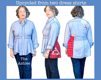 Tutorial de costura reciclada de AshleeBlouse Judy Flower