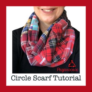 Upcycle Circle Scarf Sewing Tutorial: Beginner Project (PDF File)
