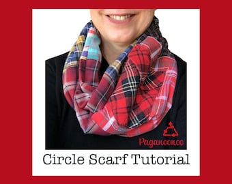 Upcycle Circle Scarf Sewing Tutorial: Beginner Project (PDF File)