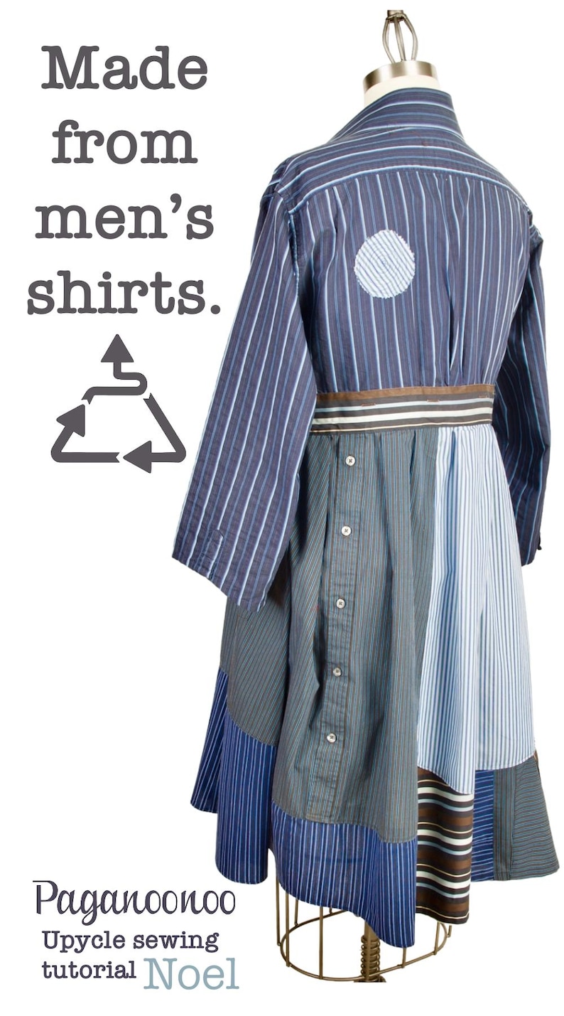Camisa/Vestido Noel, Tutorial de Costura Upcycle, Design em Blocos de Cor (Molde em PDF) imagem 5