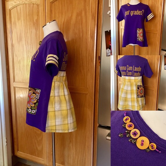 Tee shirt upcycle top