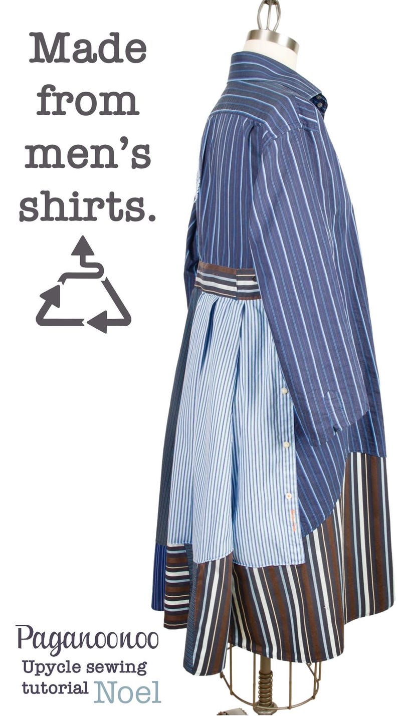 Camisa/Vestido Noel, Tutorial de Costura Upcycle, Design em Blocos de Cor (Molde em PDF) imagem 4