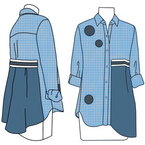 Camisa/Vestido Noel, Tutorial de Costura Upcycle, Design em Blocos de Cor (Molde em PDF) imagem 15