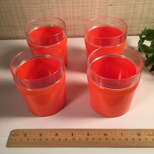 Orange Thermo Serv insulated cups / set of 4