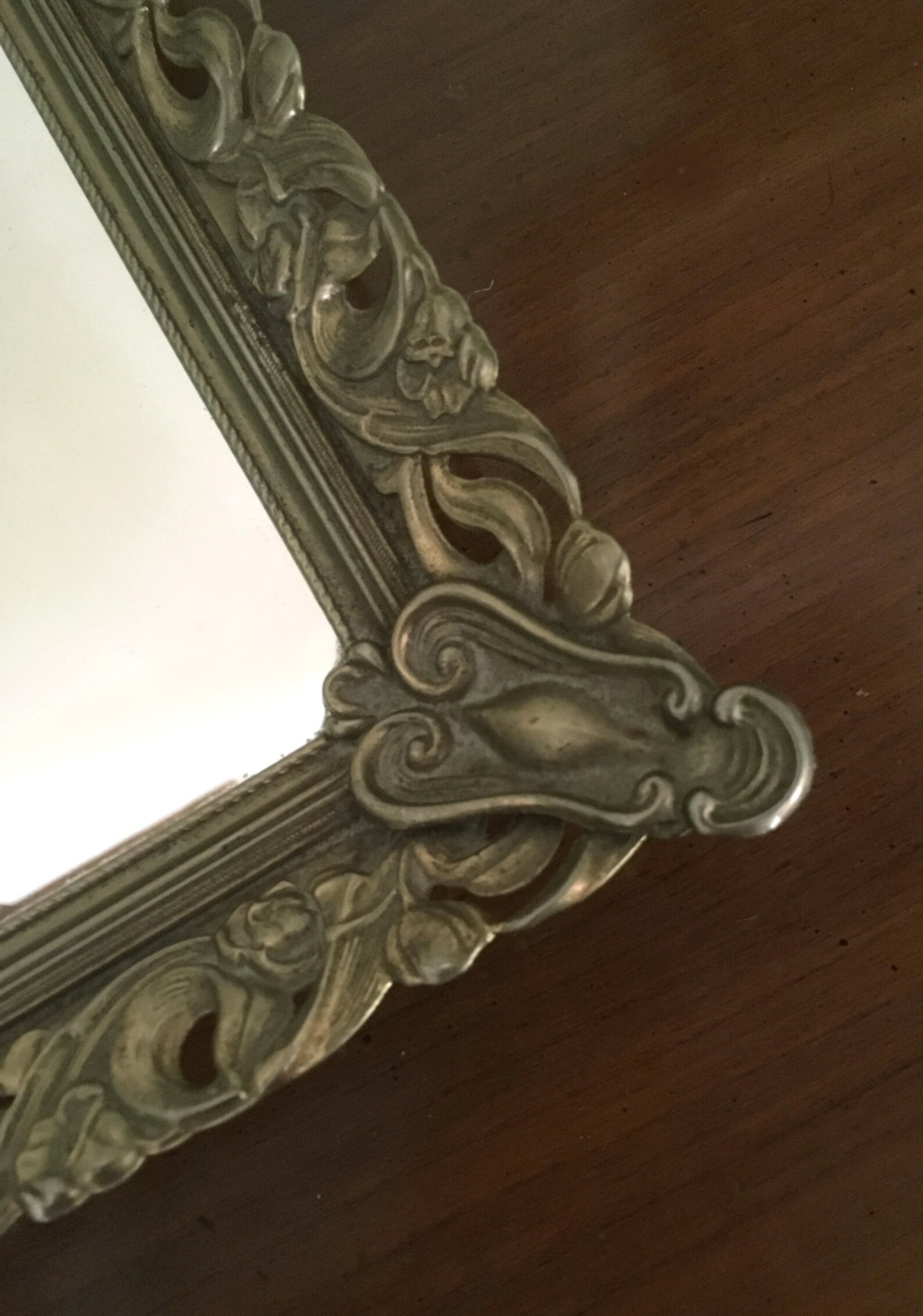 Vintage Large Antique Gold Vanity Mirror/tray Etsy