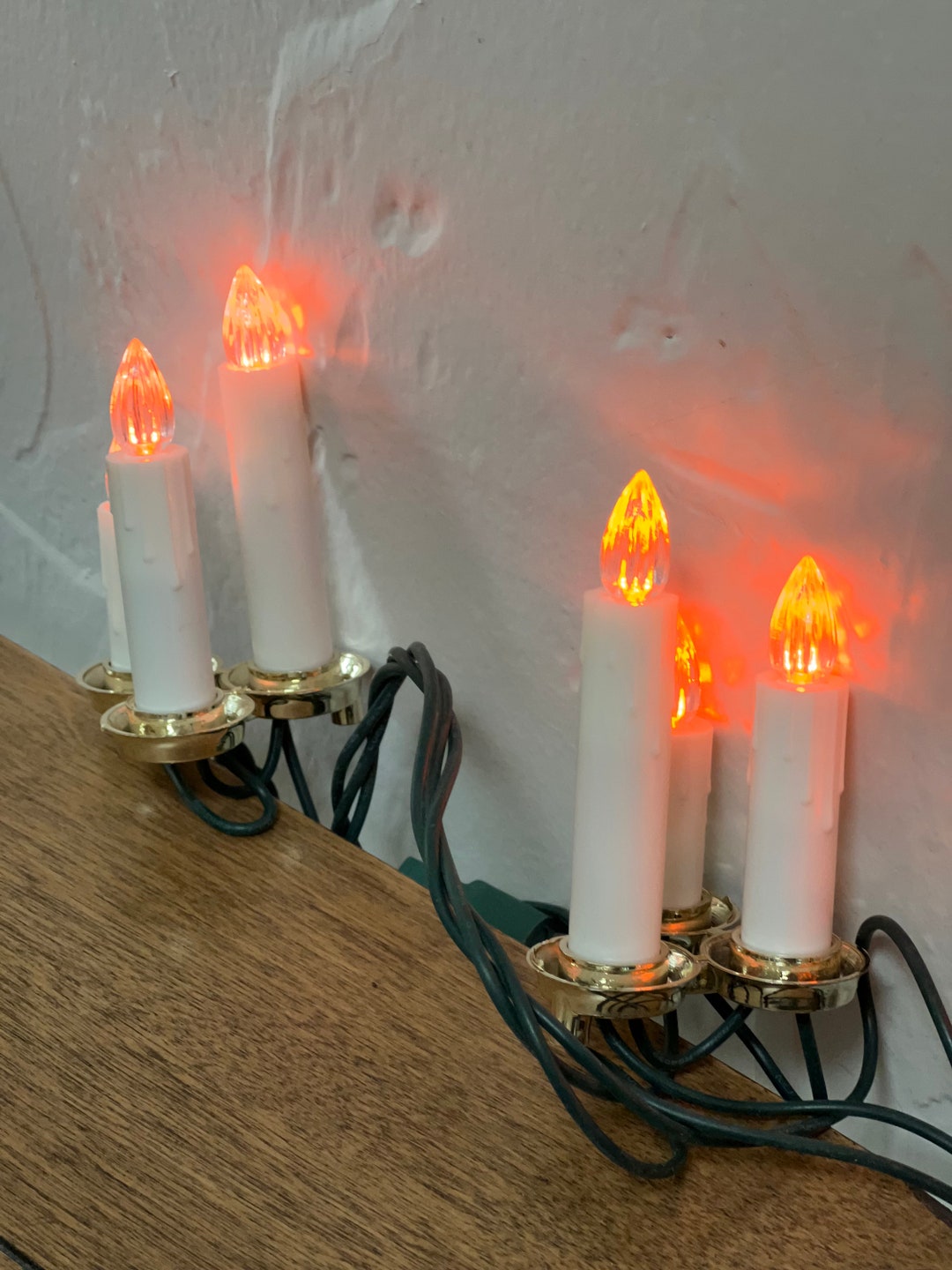 Vintage Candle Lights in Groups of 3, Perfect for Halloween, Christmas