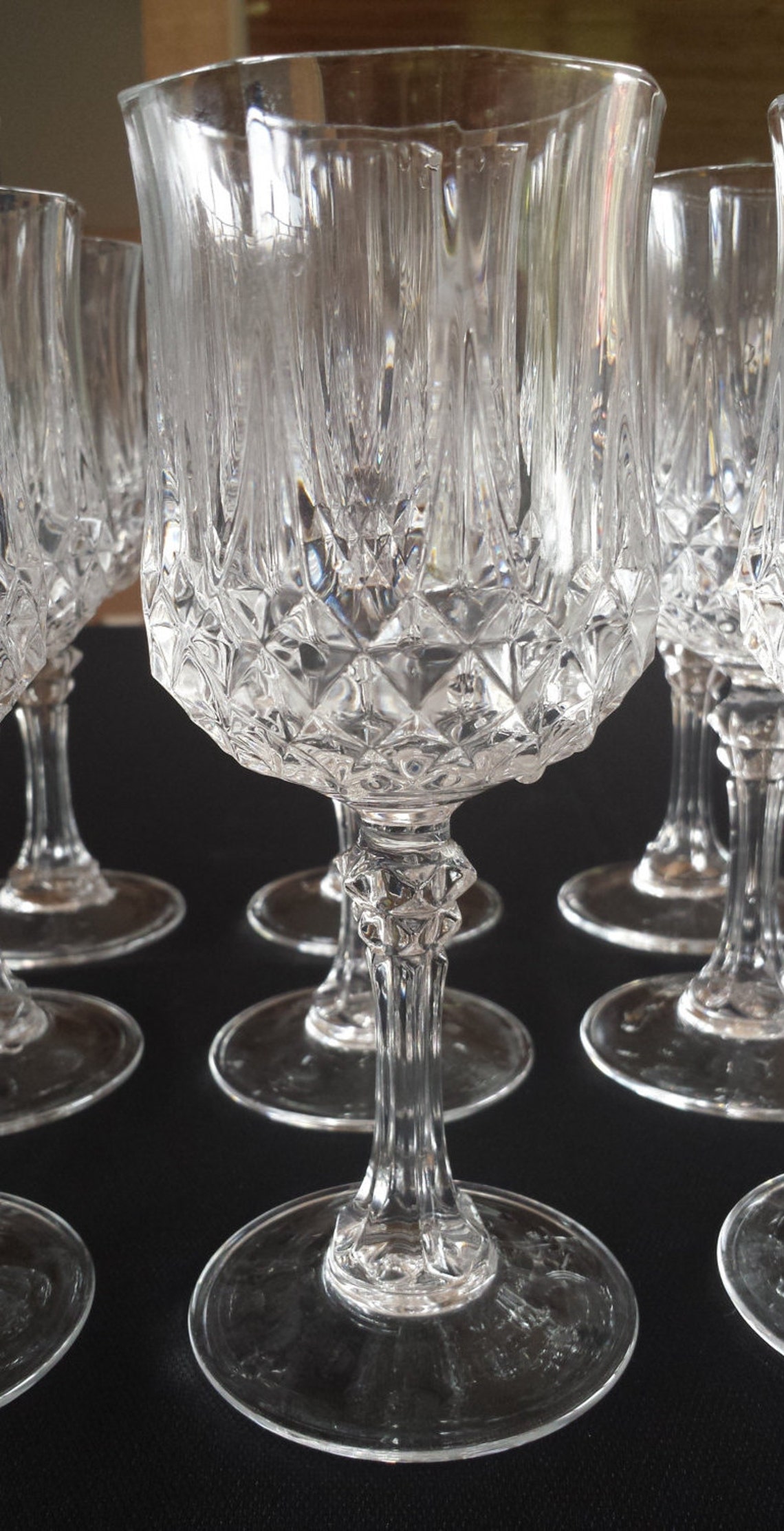 vintage 1980 wine glass