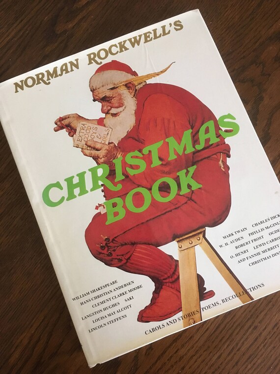 norman rockwell christmas book carols and stories poems etsy norman rockwell christmas book
