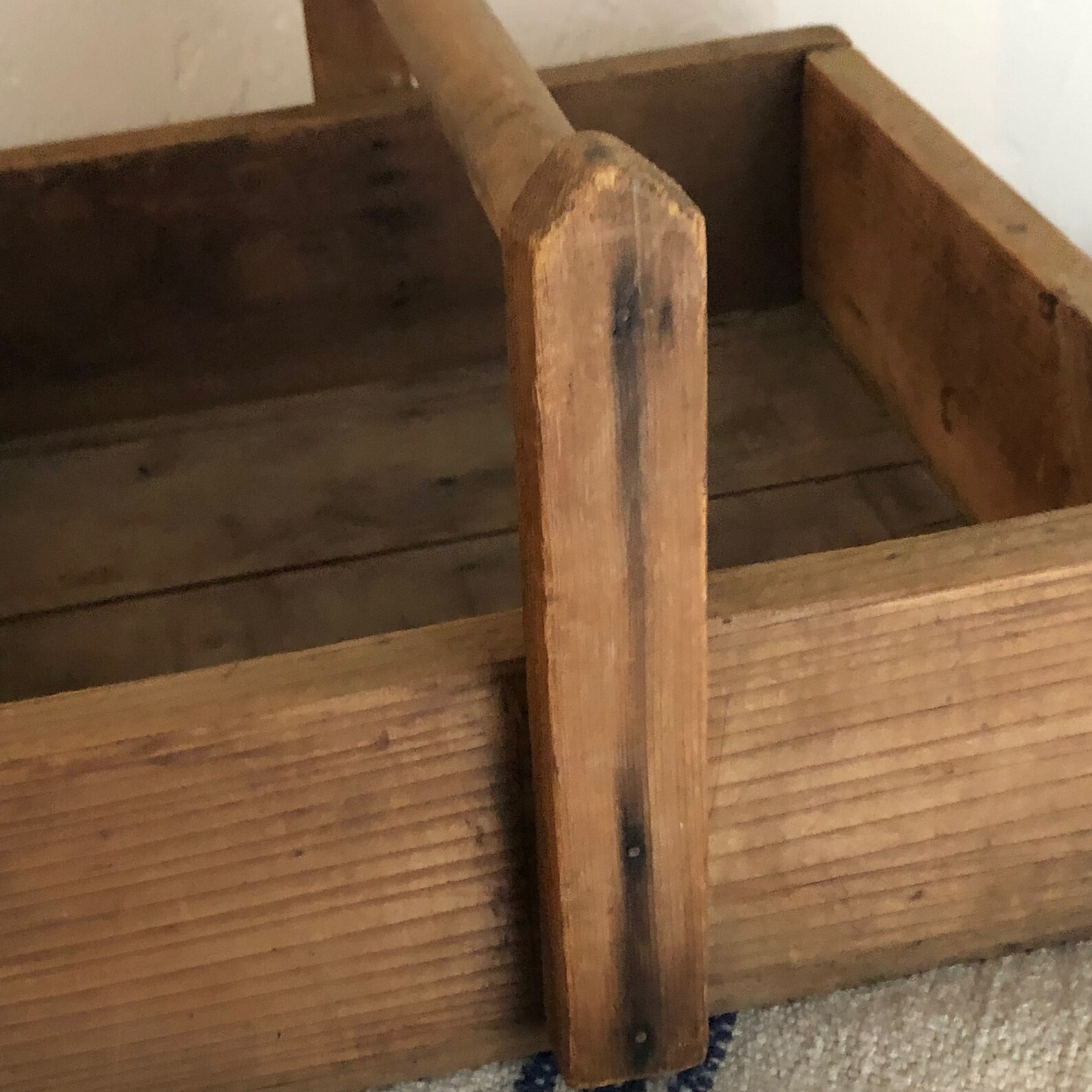 Antique Primitive HandMade Wooden Tote Box For Picking Etsy