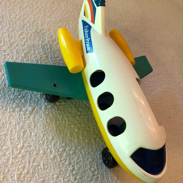 Vintage Fisher Price Little People Airplane, Vintage Toy 1980s