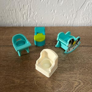Vintage Fisher Price Little People Nursery and Misc. Pieces, Vintage Toy