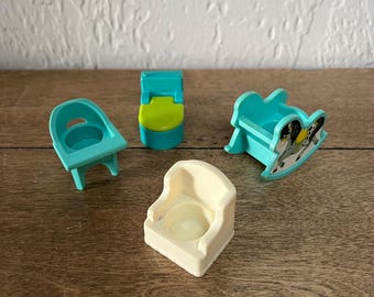 Vintage Fisher Price Little People Nursery and Misc. Pieces, Vintage Toy