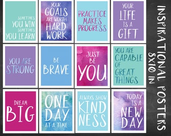 INSPIRATIONAL WALL ART Posters Quotes Download Printable | Etsy