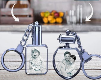 Crystal glass keychain with inner laser engraving clearance