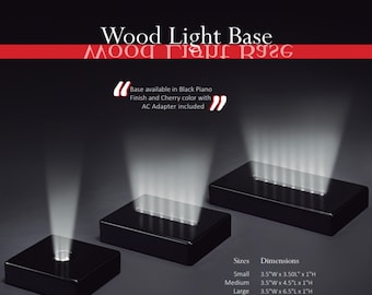 Bases de luz de madera LED