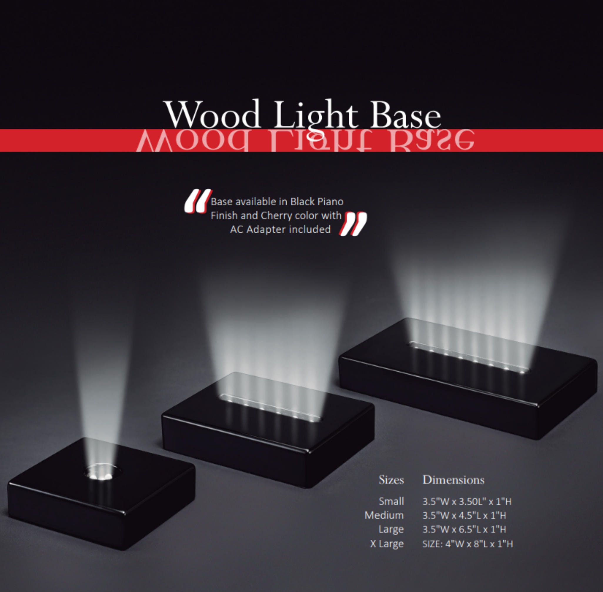 LED Wooden Light Bases