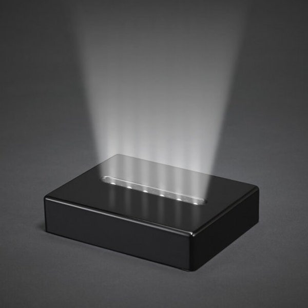Soporte de luz LED medio para vidrio fotográfico de cristal 3D, color negro, base de luz de retrato de cristal, regalo del Día de la Madre,
