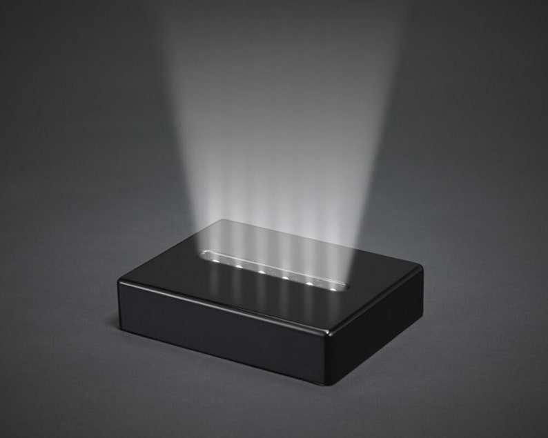 Medium LED Light Stand for 3D Crystal Photo Glass, Black Color, Crystal Portrait Light Base, Mother’s Day Gift, image 1