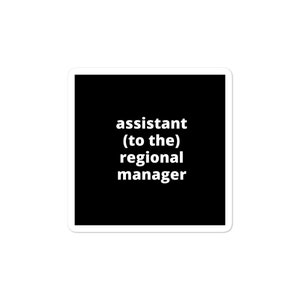 Adesivo de citação - Gerente regional assistente (para o)