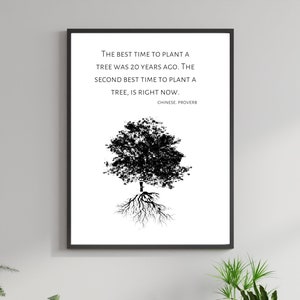 The Best Time to Plant a Tree Dieter Chinese Proverb - Etsy