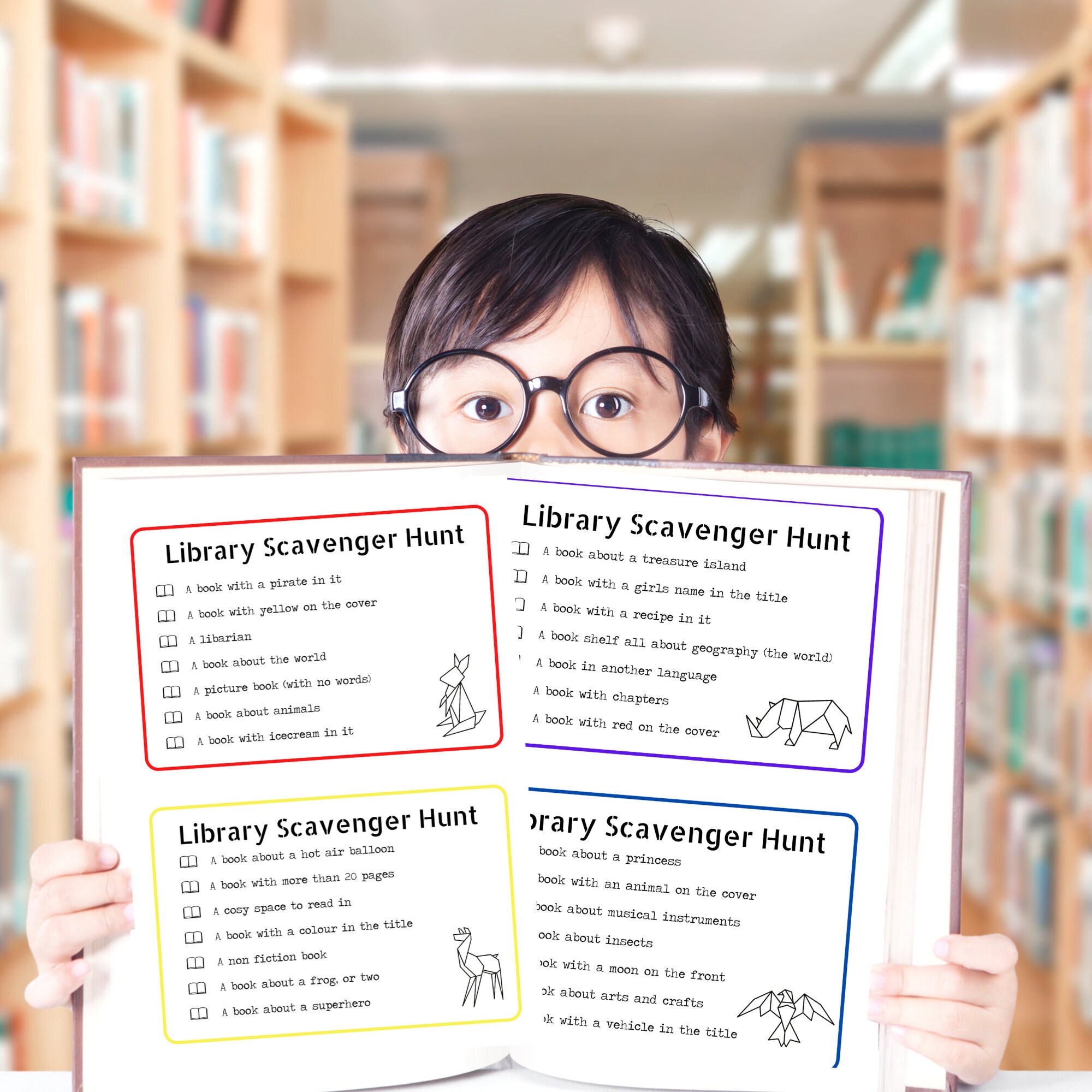 World Book Day Library Scavenger Hunt Etsy