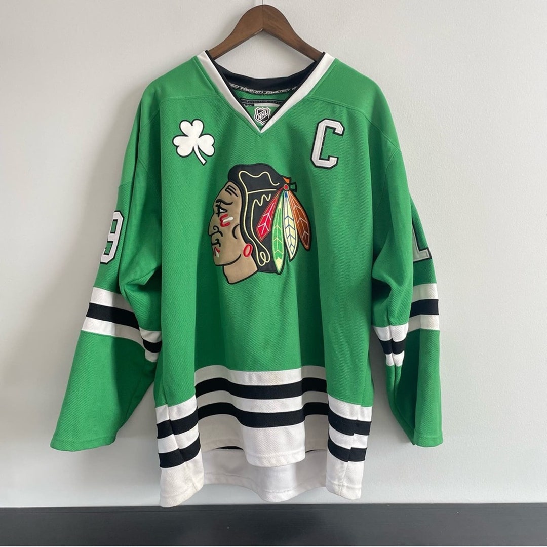 Reebok VTG Chicago Blackhawks St. Patricks Day Toews Captains Hockey ...