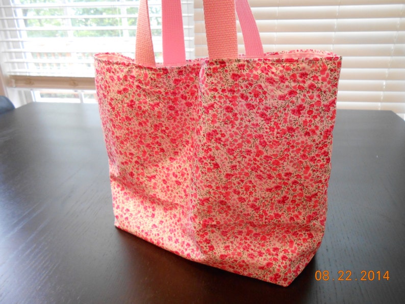 baby pink webbing S size Liberty tote bag diaper bag daycare bag shopping bag daughter bag