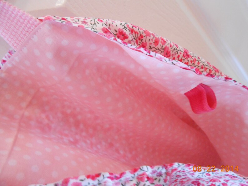 baby pink webbing S size Liberty tote bag diaper bag daycare bag shopping bag daughter bag
