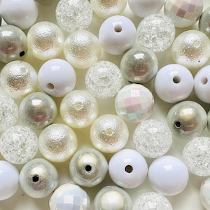 Perlensuppe Bunte 20mm runde Perlen, 50 Gumball Perlen, Bubblegum chunky Perlen Halskette Schmuck, Mädchen Halskette runde Frauen Kugel Perlen