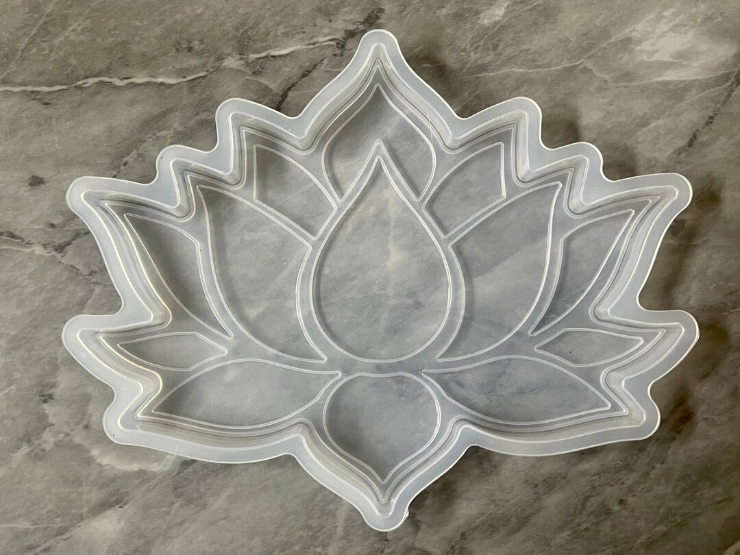 2 Piezas De Portavelas De Loto, Molde De Resina, Candelabro De Flores, Moldes De Silicona De Fundición Epoxi Para Caja De Joyería De Bricolaje, Contenedor De Baratijas, Caja De Dulces Hom