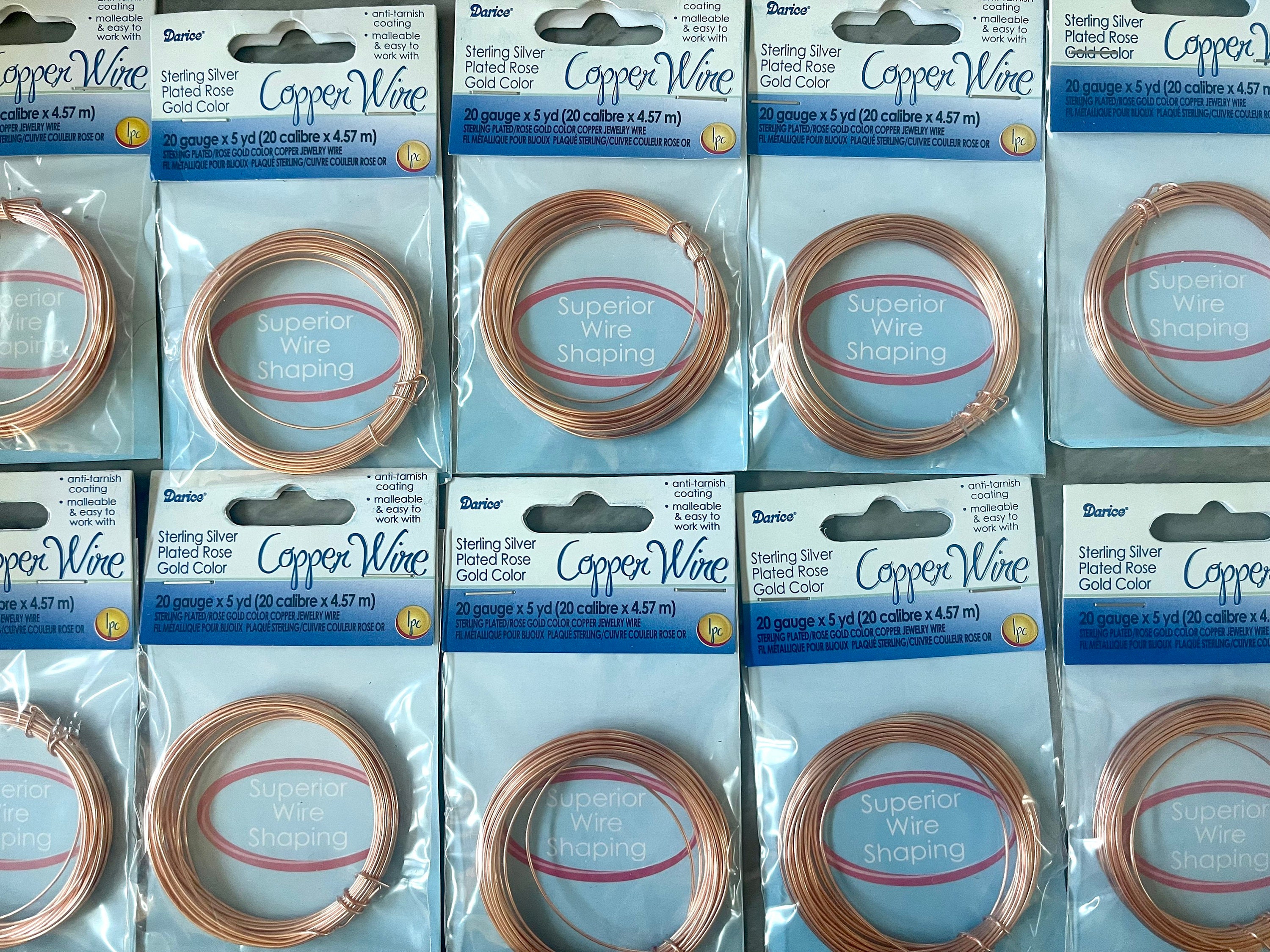 Wire Elements, Tarnish Resistant Rose Gold Wire, 26 Gauge 34 Yards (31  Meters) 