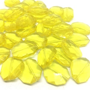 Yellow Beads, The Aria Collection, 28mm Beads, big acrylic beads, bracelet necklace earrings, jewelry making, yellow acrylic bangle beads