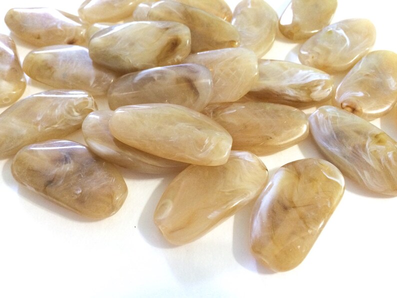 Large TOFFEE Caramel Brown Gem Stone Beads Acrylic Beads Etsy