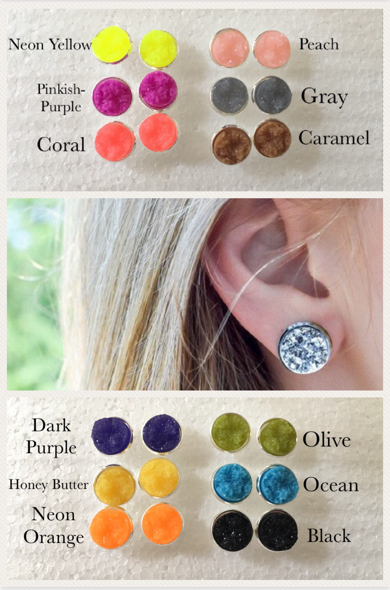 Druzy earring making best sale kit