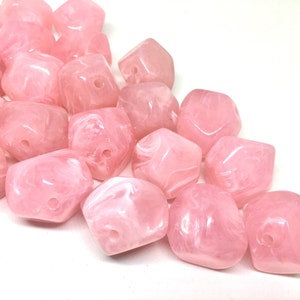 Pink Beads, Soft Pink, Acrylic Beads, The Jet-Setter Collection, 22mm beads, Colorful beads, Multi-Color Beads, Gemstones, Chunky Beads