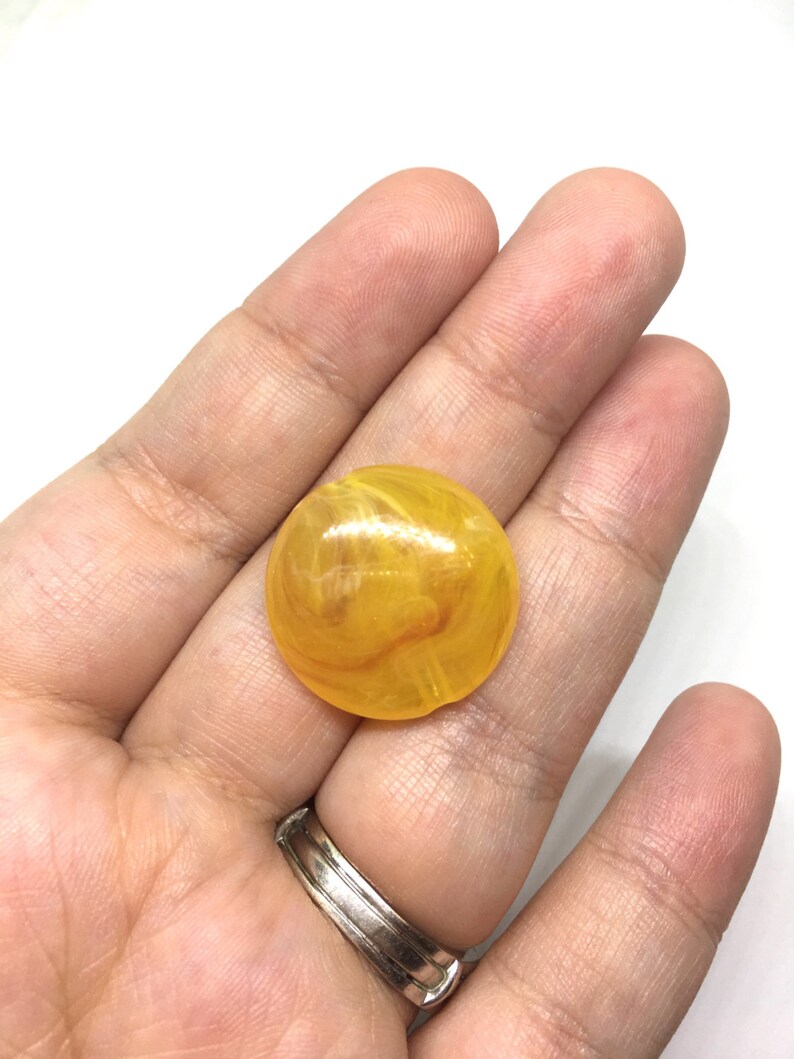 Yellow Beads Marigold Beads The Eclipse Collection 23mm Etsy