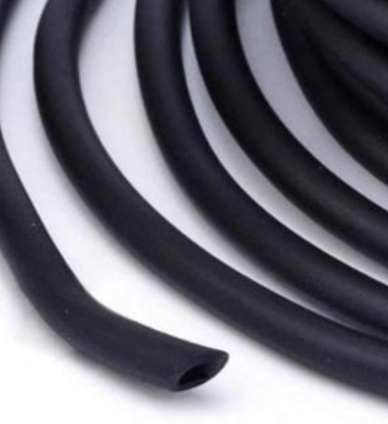 VENTE EN GROS Corde de tube en caoutchouc creux noir 3 mm à lextérieur,  cordon de tube en caoutchouc trou de 1,5 mm pour la fabrication de bijoux,  couverture de bracelet en