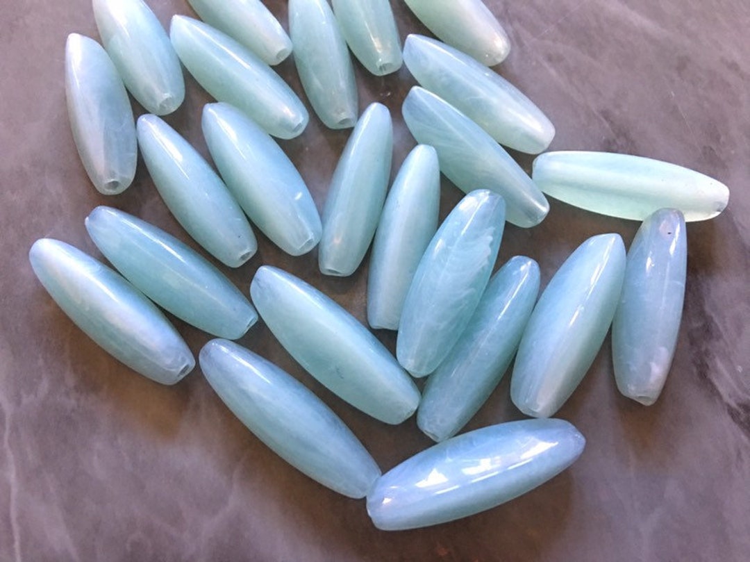 Muted Mint Green Beads the KISS Collection Green Beads 30mm Etsy