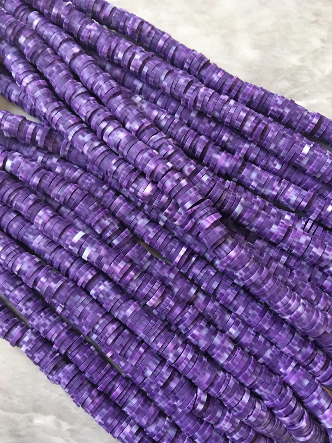 Tye Dye 6mm WHOLESALE Rubber Disc Beads 16 Strand Heishi Etsy