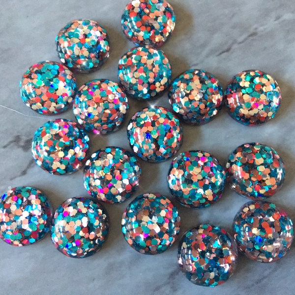 Hot Pink Teal Blue Silver Resin 12mm Druzy Cabochons, jewelry making kit earring set, diy jewelry, druzy studs, 12mm Druzy stud earrings