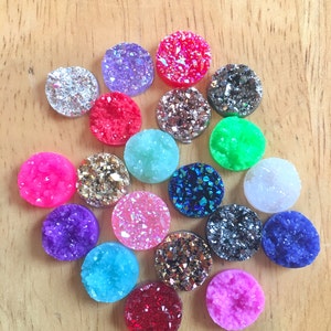 Druzy earring Kit druzy earring kit jewelry making kit earring set diy kit diy jewelry druzy studs 12mm Druzy cabochon stud earrings