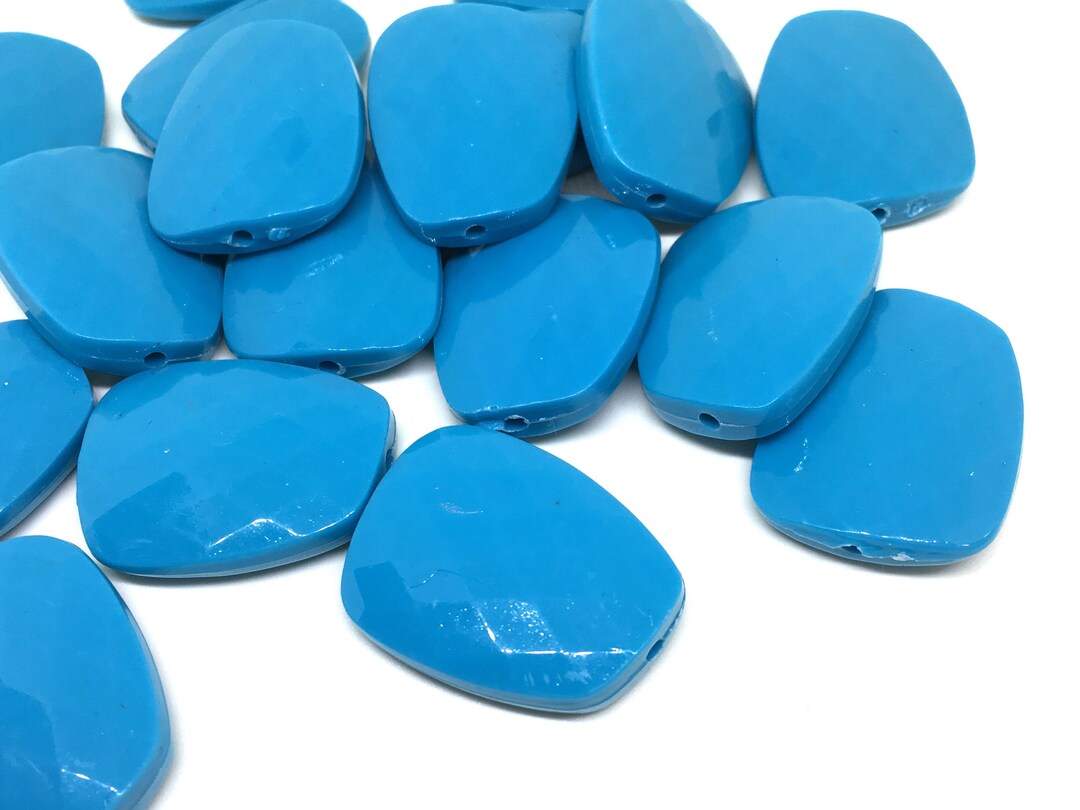 Light Blue Beads, the Cruise Collection, 31mm Beads, Big Acrylic Beads