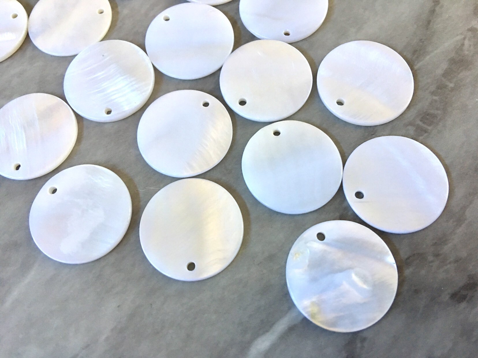 White Abalone Shell Circle Round Blanks Earring Bead Jewelry Etsy