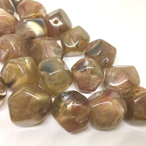 Brown Beads, Smoke, Acrylic Beads, The Jet-Setter Collection, 22mm beads, Colorful beads, Multi-Color Beads, Gemstones, Chunky Beads