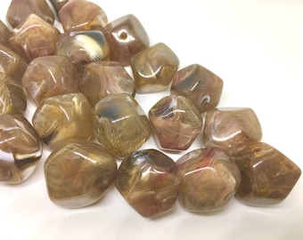 Brown Beads, Smoke, Acrylic Beads, The Jet-Setter Collection, 22mm beads, Colorful beads, Multi-Color Beads, Gemstones, Chunky Beads