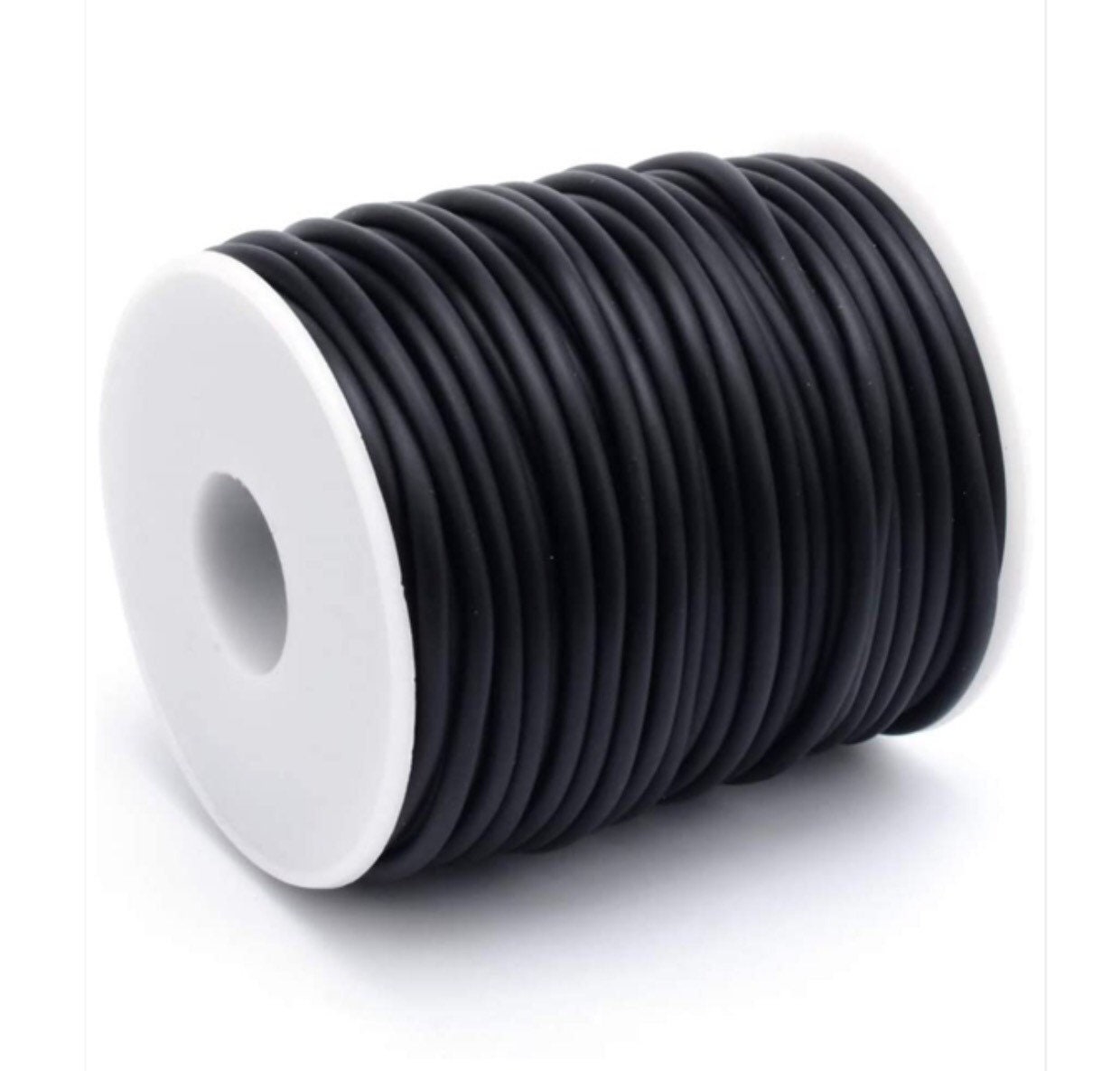 Elastic Cord: Black Solid Elastic Cord, approx. 2mm x 25ft / DIY Cord,  Stretch Cord, Fabric Elastic, Beading / Craft and Jewelry Supplies