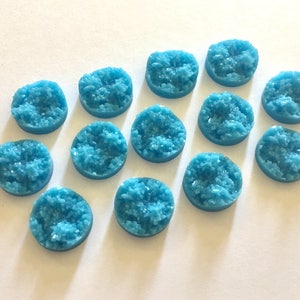 12mm Druzy Cabochons, Ocean Blue, jewelry making kit, earring set, diy jewelry, druzy studs, 12mm Druzy, cabochon, stud earrings, blue image 1