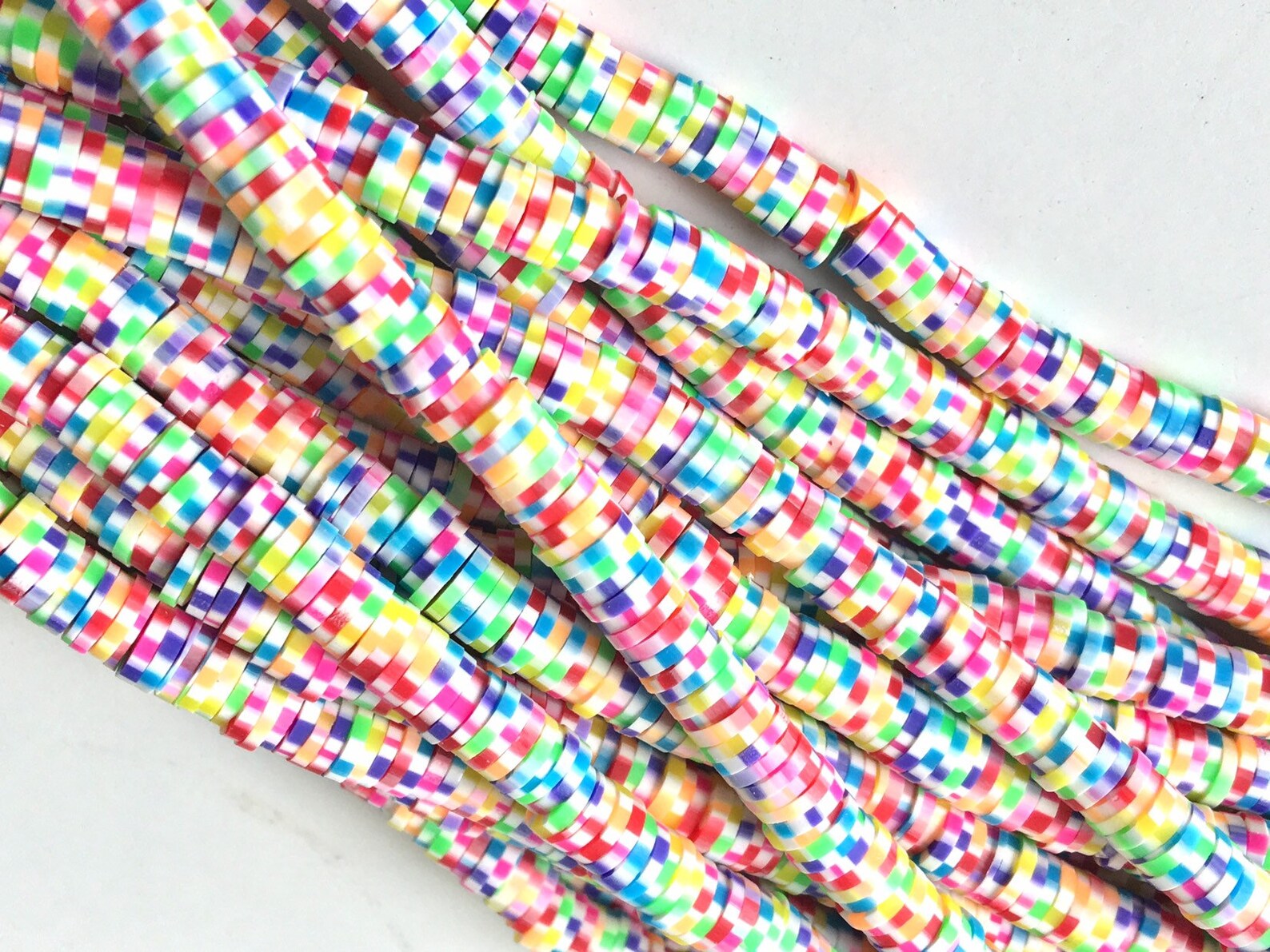 Tye Dye 6mm WHOLESALE Rubber Disc Beads 16 Strand Heishi Etsy