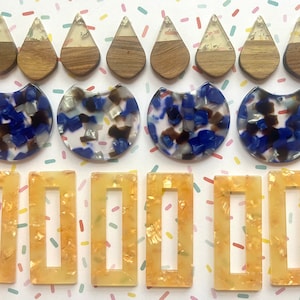 WHOLESALE Last Chance Acrylic laser cut Earring Blanks, pierced ear stud blank pieces dangle blanks