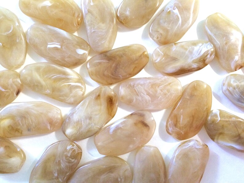 Large TOFFEE Caramel Brown Gem Stone Beads Acrylic Beads Etsy